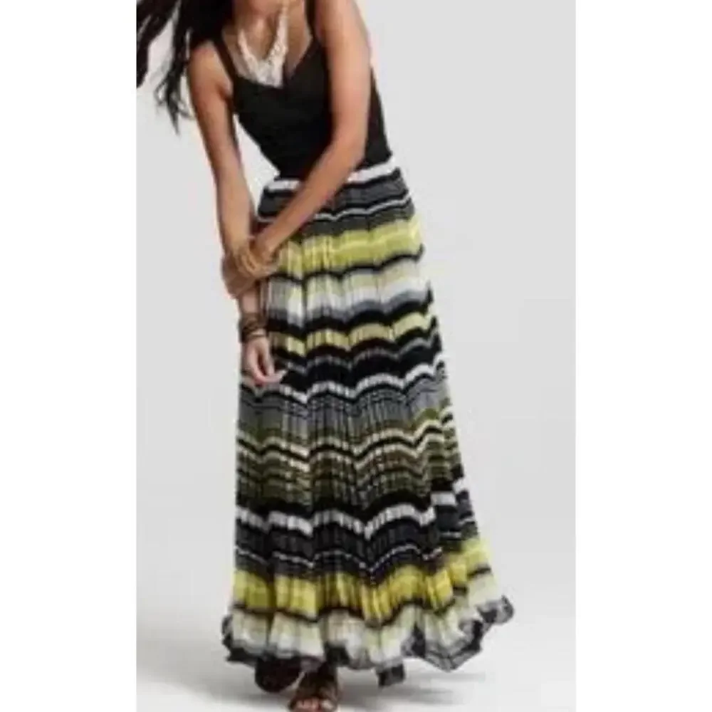 Free People Women California Sunrise Accordion Pleats‎ Bustier Maxi Dress New 0